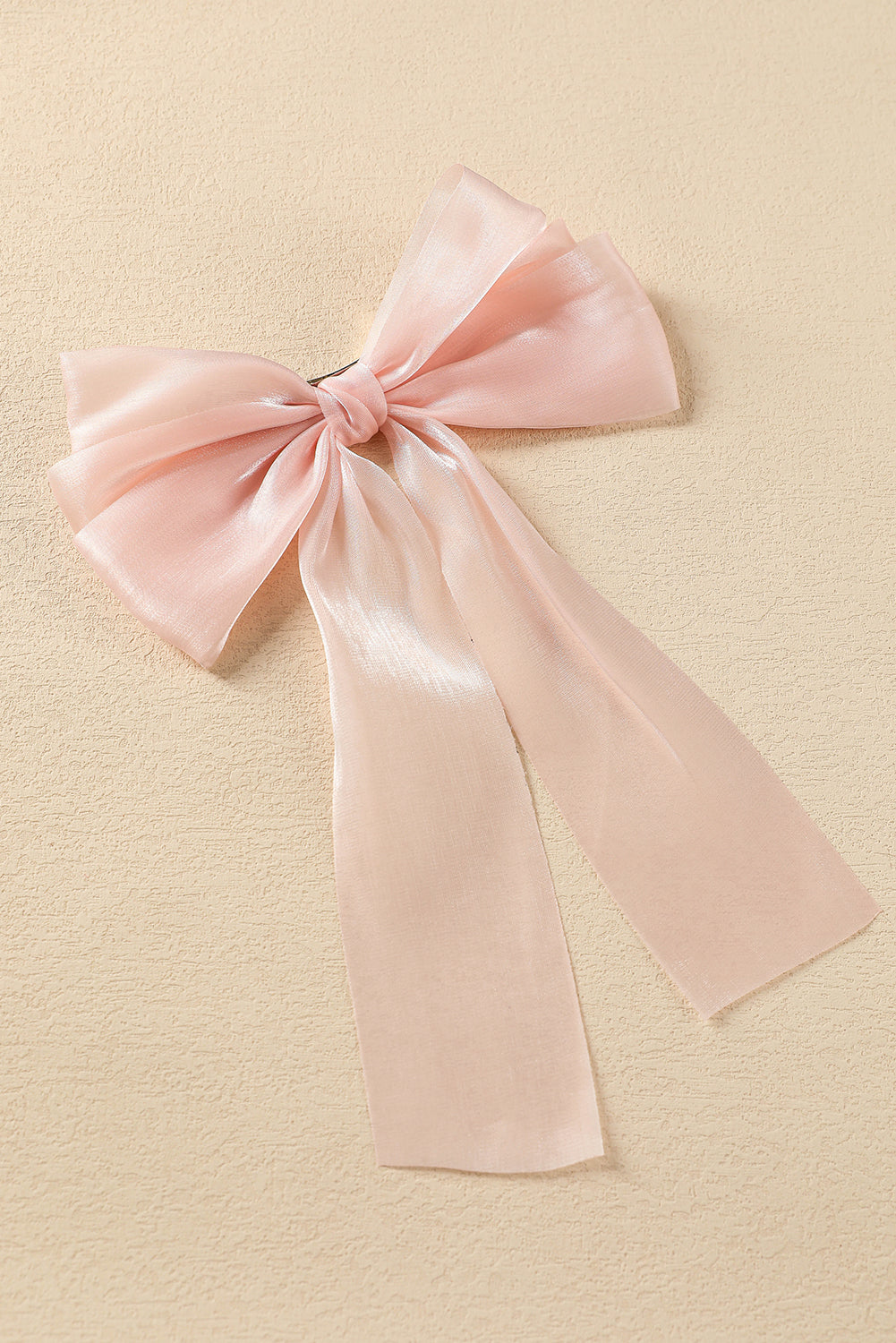 Apricot Pink Butterfly Bowknot Hair Clip