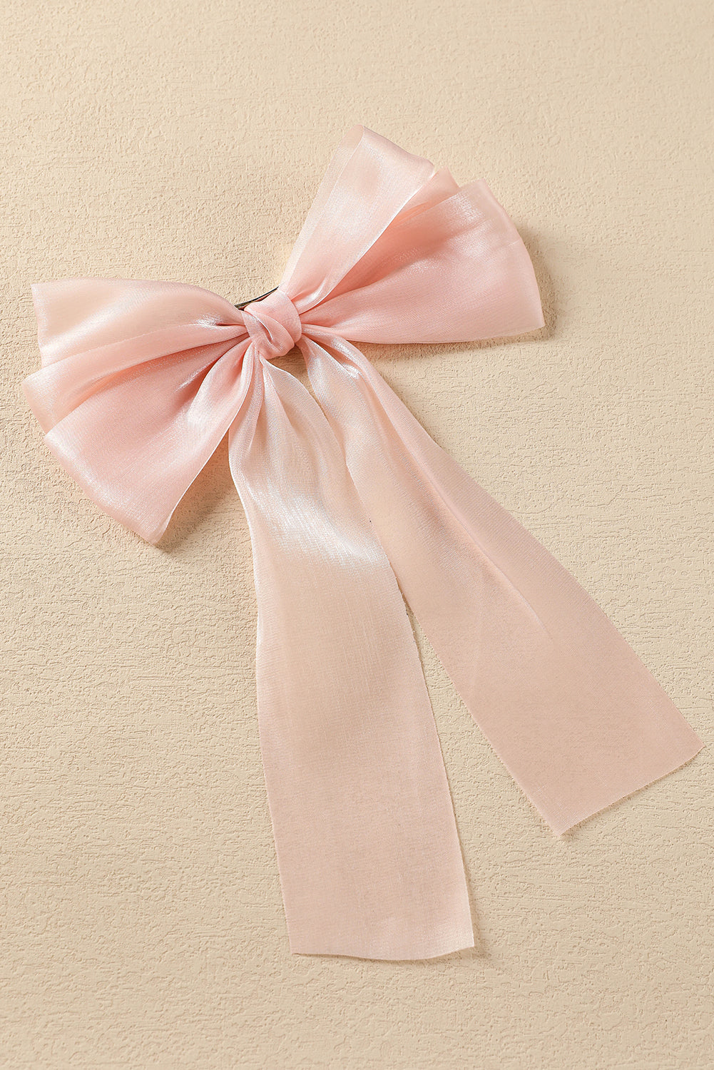 Apricot Pink Butterfly Bowknot Hair Clip