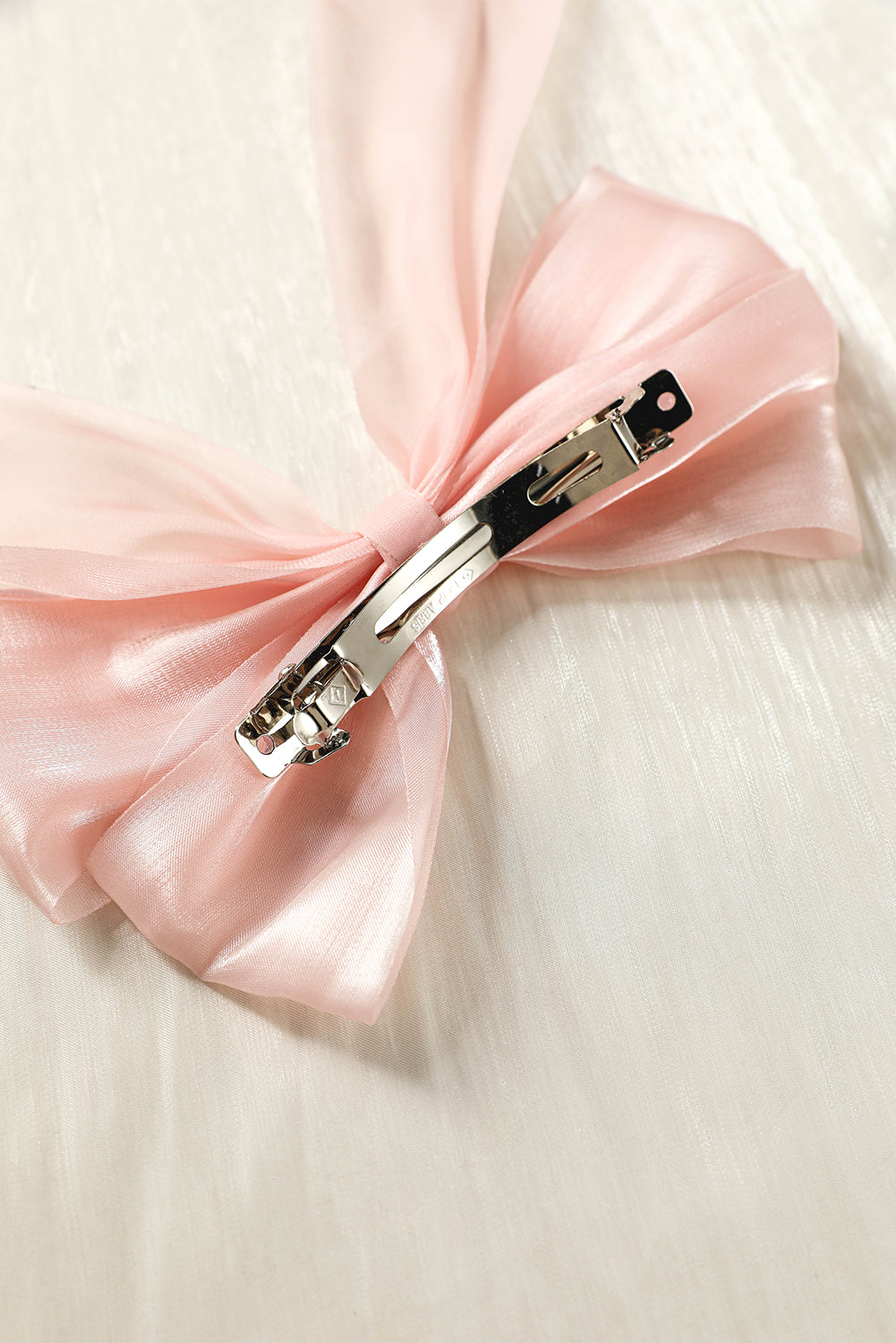 Apricot Pink Butterfly Bowknot Hair Clip