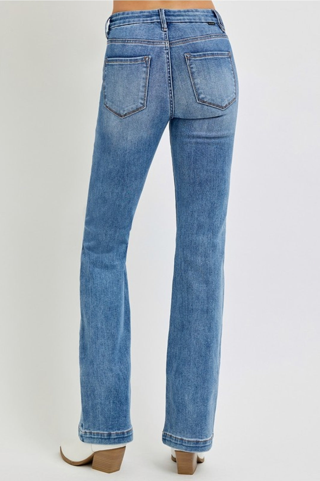 ALLIE TUMMY CONTROL MID RISE ANKLE BOOTCUT RISEN JEANS